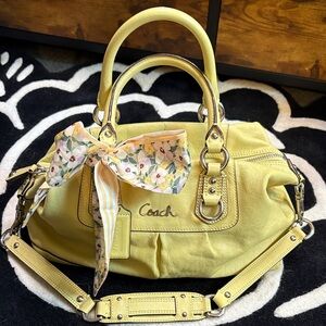 Coach Ashley Light Lime Satchel